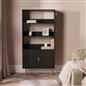 OHS Ribbed Display Cabinets 4 Tier Engineered Wood Shelf Storage Unit
