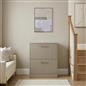 OHS Ribbed Shoe Rack 2 Drawer Wooden Cabinet Shoes Organiser Stand Holder