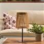 OHS Solar Table Lamp Rattan Cordless Outdoor Garden Light Dusk Sensor