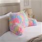 OHS Fluffy Cuddle Cushion Reading Pillow with Arms Lumbar Bed Chair