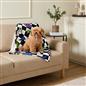 OHS Printed Pet Blanket Reversible Sherpa Fleece Dog Cats Thermal Calming Throw