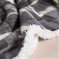 Check Fleece Pet Blanket Throw Over Bed Supersoft Plush Sherpa Warm Chair Sofa