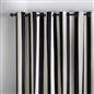 Stripe Blackout Eyelet Curtains Thermal Pair of Ring Top Panels Ready Made Décor