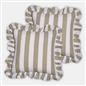 OHS Stripe Frill Cushion Covers Microfibre Square Pillowcases Home Decor