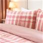 OHS Tartan Check Teddy Fleece Thermal Duvet Cover Bedding Set