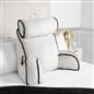 OHS Piped Edge Reading Pillow with Head Rest Super Soft Back Support Bed Sofa