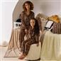 OHS Print Pyjama Set Button Through Soft Womens Kids Loungewear Nightwear