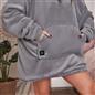 OHS Electric Heated Oversized Hoodie Blanket with Sleeves Wearable Sherpa Giant