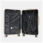 OHS Metallic Effect Suitcase Set 3-Piece Hard Shell Luggage 4 Wheel ABS