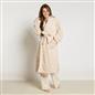 OHS Tufted Dressing Gown Soft Fleece Robe Thermal Bathrobe Hooded Loungewear