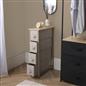 Narrow 4 Drawer Storage Cabinet Bedside Table Unit Clothes Home Fabric Organiser