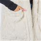 Braided Fleece Scarf Long Supersoft Thermal Pockets Shawl Wrap Hand Neck Warmer
