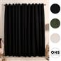 OHS Boucle Eyelet Curtains Blackout Pair Ready Made Ring Top Energy Saving