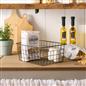 Wire Storage Basket Organiser Tidy Clothing Towel Holder Space Saving Solution