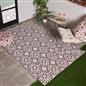 OHS Tiles Print Garden Rug Outdoor Waterproof Area Mat Patio Decor