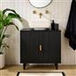 OHS Under Sink Bathroom Cabinet Ribbed Engineered Wood Storage Organiser