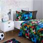 Football Duvet Cover Bedding Set Quilt Pillowcase Soft Reversible Neon Galaxy