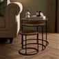 OHS Manhattan Nesting Table Stacking Coffee Side Wooden Effect Tables Set of 2/3
