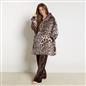 OHS Animal Prints Hoodie Blanket Sherpa Lined Fleece Wearable Throw