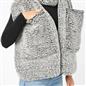 OHS Teddy Fleece Scarf Long Thermal Soft Pockets Hand Neck Warmer Marl Wrap