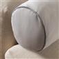 OHS Piped Edge Bolster Cushion Matte Velvet Bedroom Sofa Plump Filled Pillow