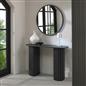 OHS Madison Console Table Ribbed Engineered Wood Entryway Display Unit Decor
