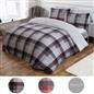 Dreamscene Check Teddy Fleece Duvet Cover with Pillowcase Thermal Bedding Set UK