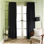 OHS Piped Edge Velvet Curtains Thermal 2 Panel Eyelet Ready Made