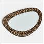 OHS Wall Mirror Matte Velvet Irregular Home Decor Vanity Living Room Bedroom