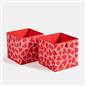 OHS Heart Storage Box 2 Pack Folding Cube Space Saving Organiser