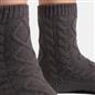 OHS Cable Knit Socks Womens Non Slip Warm Indoor Lounge Sock Slipper