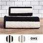 OHS Stripe 100% Cotton Bath Hand Towel Hotel Luxury Shower Soft Absorbent