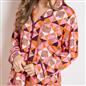 OHS Geo Print Pyjama Set Jersey Button Through Ultra Soft Nightwear Loungewear