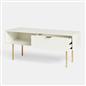 OHS Ribbed Coffee Table with Drawer Engineered Wood Shelf Storage Home Decor