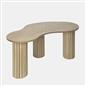 OHS Madison Coffee Table Ribbed MDF Irregular Living Room Home Decor