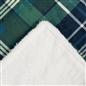 OHS Tartan Throw Sherpa Fleece Plush Flannel Blanket Warm Xmas Soft Bedspread