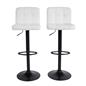 Bar Stools x 2 Backs Kitchen Chair Swivel Breakfast Boucle Pub Seat Adjustable