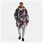 OHS Print Hooded Blanket Adult Xmas Winter Sherpa Lined Throw Oversized Hoodie