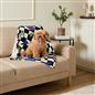 OHS Printed Pet Blanket Reversible Sherpa Fleece Dog Cats Thermal Calming Throw