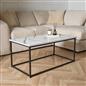 OHS Coffee Table Marble Bedside End Living Room Modern Metal Frame Home Decor