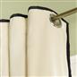 OHS Piped Edge Velvet Curtains Thermal 2 Panel Eyelet Ready Made