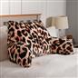 Leopard Cushion Reading Pillow Plush Plump Padded Soft Arms Lumbar Chair Support