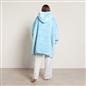 OHS Bow Lattice Hoodie Blanket Sherpa Lined Fleece Wearable Throw Thermal