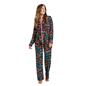 OHS Matte Velvet Pyjama Set Festive Piped Button Through Nightwear PJs