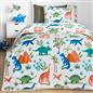 Dino Coverless Duvet Pillowcase 10.5 Tog Kids Single Quilt Camping Bedding Set