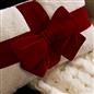 OHS Bow Wrapped Cushion Boucle Gift Decorative Novelty Filled Scatter Pillow