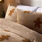 OHS Tufted Gingerbread Bedding Set Fleece Winter Duvet Cover with Pillowcase
