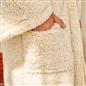 OHS Teddy Marl Fleece Soft Adults Dressing Gown Unisex Full-Length Robe