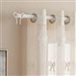 OHS Bow Curtain Pole Extendable 70-220cm Metal 16mm Finnials Decor