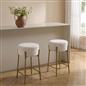 OHS Boucle Bar Stool Kitchen Chair Breakfast Pub Seat Home Decor